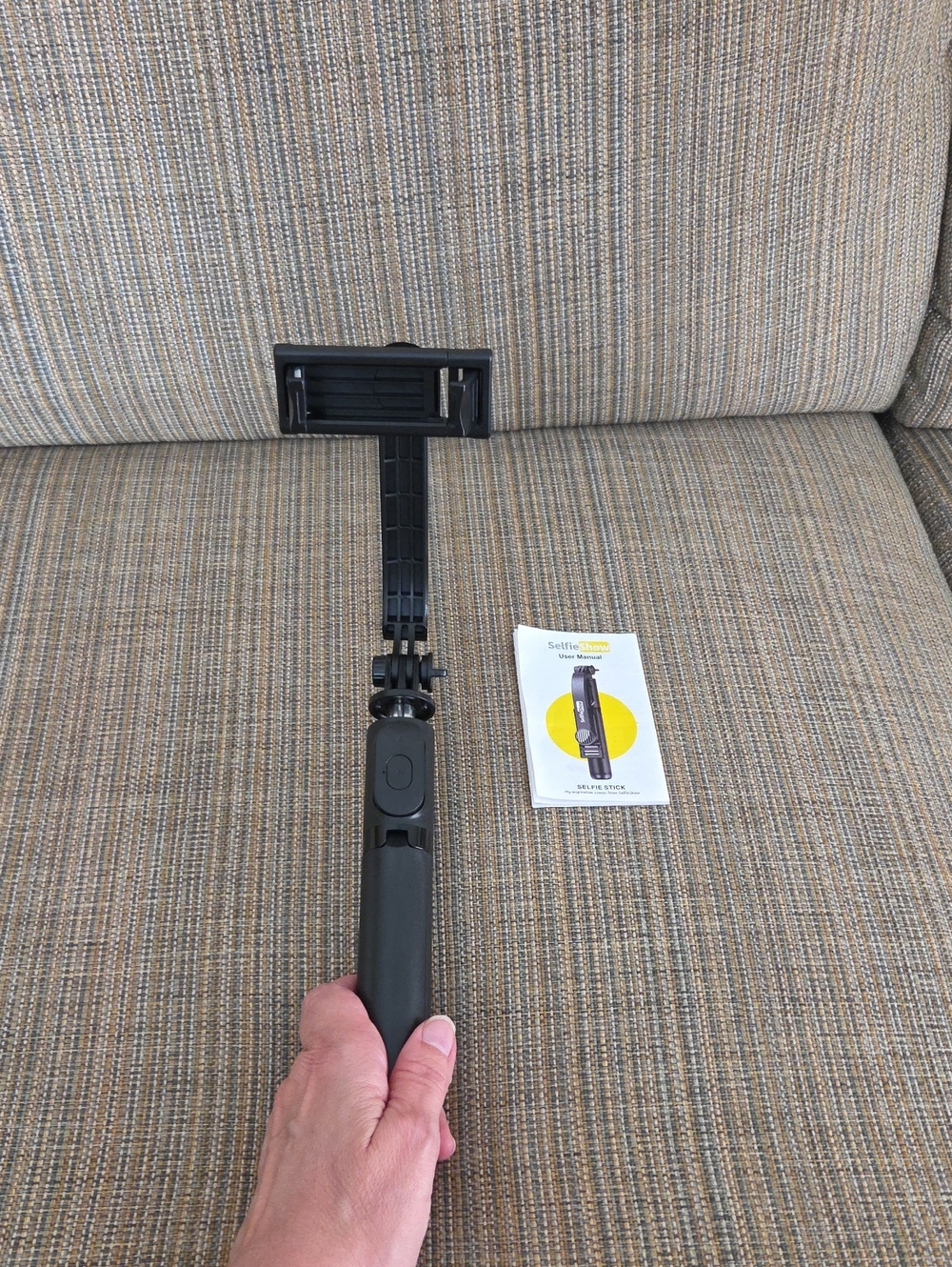 Compact Black Selfie Stick with Remote